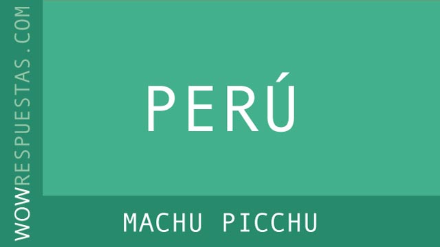 WOW Machu Picchu